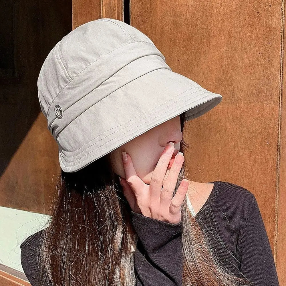 Adjustable sun hat simple UV resistant foldable spring summer largediameter outdoor womens 250326