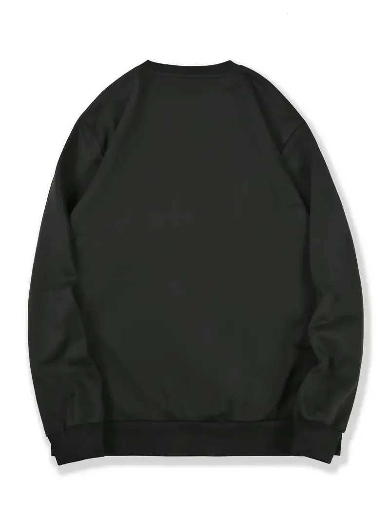The new mens round-neck hoodie for Spring and Autumn 2025 features street fashion and soft 3D pattern printing W251106