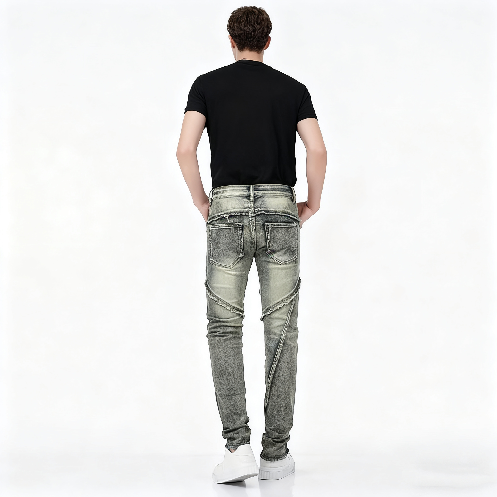 Men's Jeans Y2K Fashion Washed American Jeans slim fit jeans Straight Retro Style Spring Autumn Hip Hop Casual Denim Trousers designer for mens S