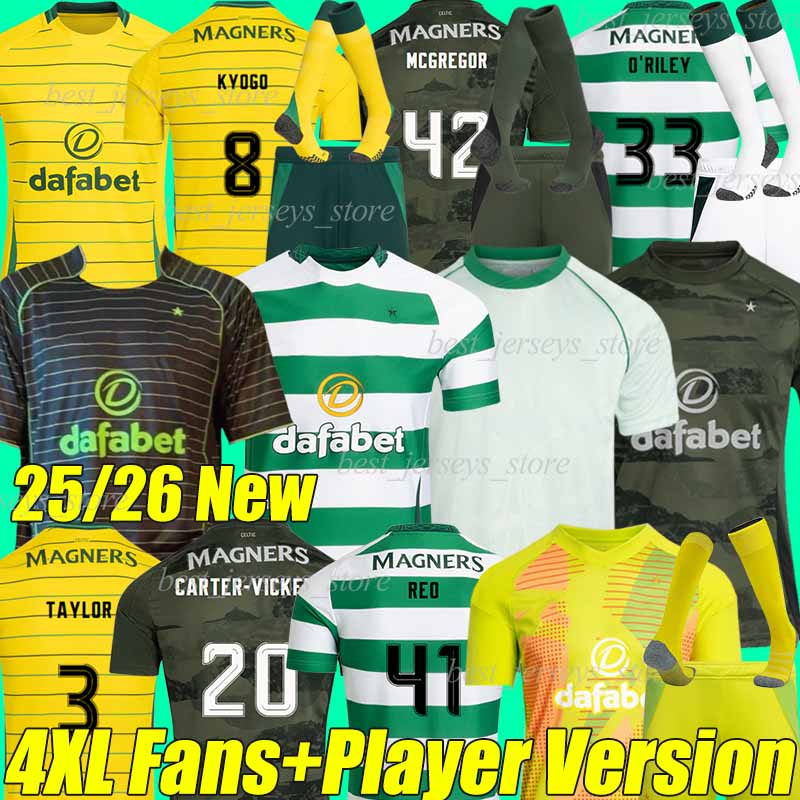 4XL 24/25/26 Celts Soccer Jerseys Irish Origins FC KYOGO RILEY REO TURNBULL PALMA DAIZEN Carter-Vickers McGregor STARFELT FORREST Men Kids Kits socks Football Shirt