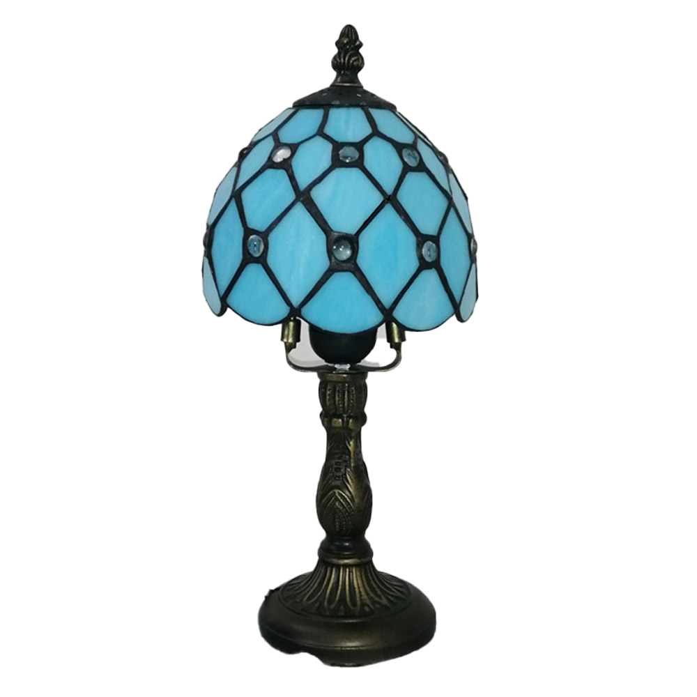 Table for Light Classical Glass LED Table Lamp Creative Bedroom Bedside Living Room Decor Desk Lamps Reading Night Stands Lllumination Lights Medieval