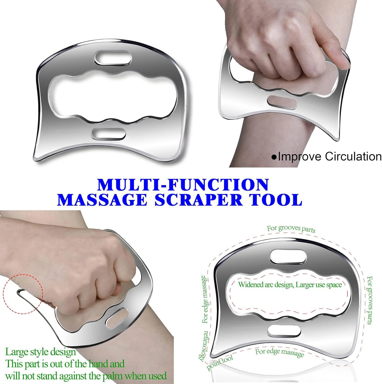 Gua Sha Stainless Steel Massage Tools Muscle Scraper Tool Physiotherapy Tools Muscle Gua Sha Tools 250328