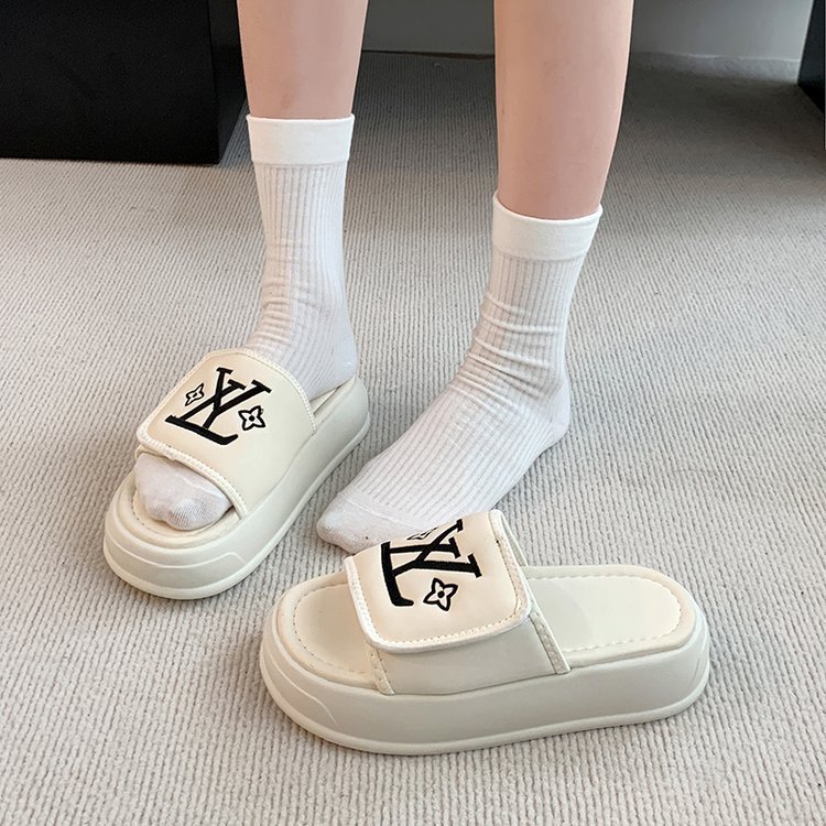 designer shoes 2025 Women's thick-soled slippers summer outdoor style all-match cool slippers lady's anti-slip flip-flops