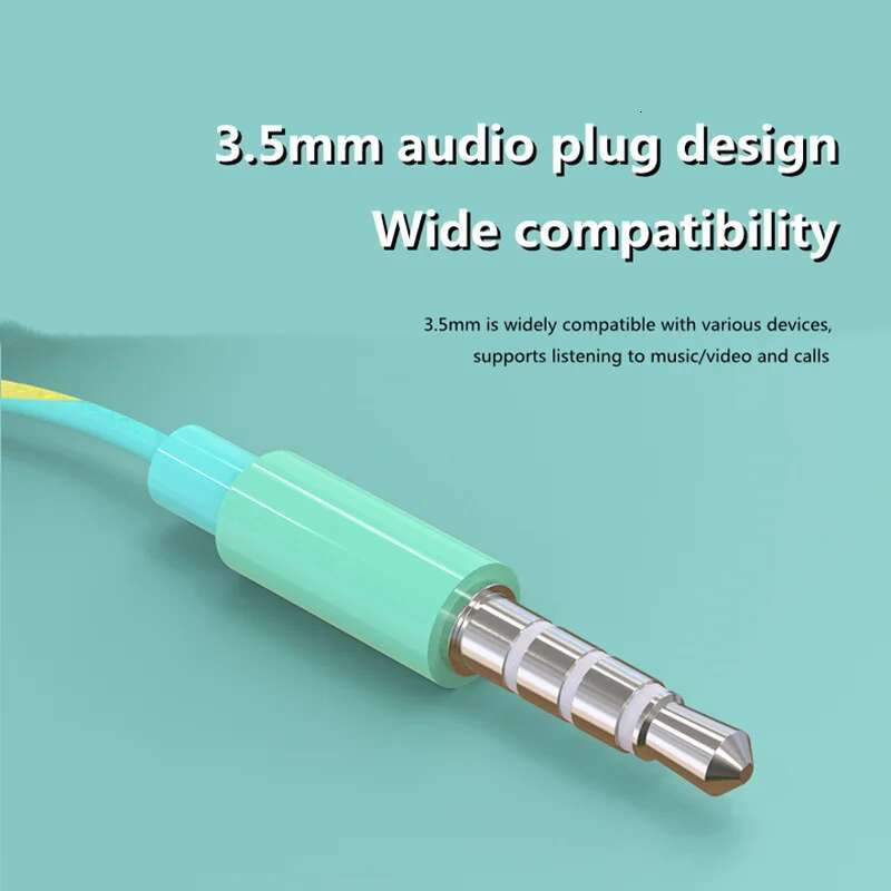 3.5mm Wired Headphones Bass Earbuds Stereo Earphone Music Sport Gaming Headset With mic For Xiaomi IPhone Huawei Samsung