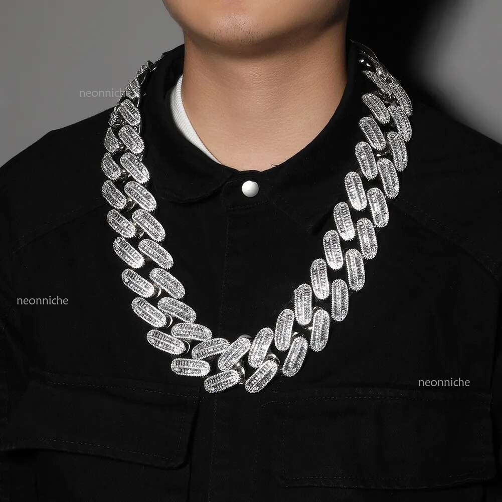 Iced Out 20mm Width Cuban Chain Jewelry Gold Hip Hop Jewlery Big Miami Cuban Necklace for Men