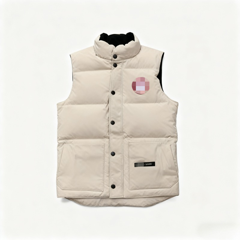 Men's Designer Vest Jacket Gilet Luxury Down Vest Feather Filled Coat Graphite Gray Black White Blue Pop Couple Coat Red Label