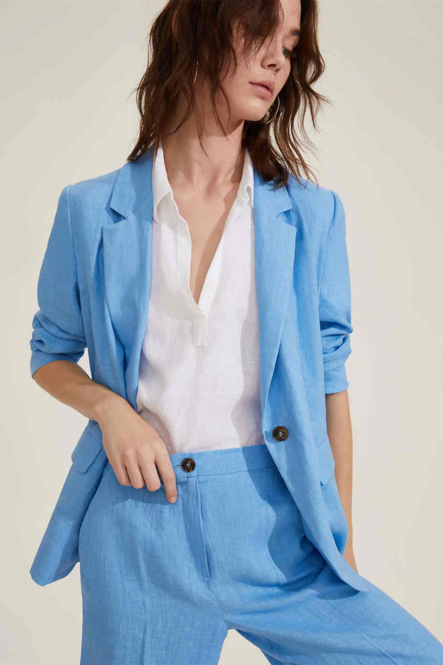 Summer Linen Women Pants Suits Beach Leisure Ladies Fashion Wear Prom Birthday Party Customized 2 Pieces