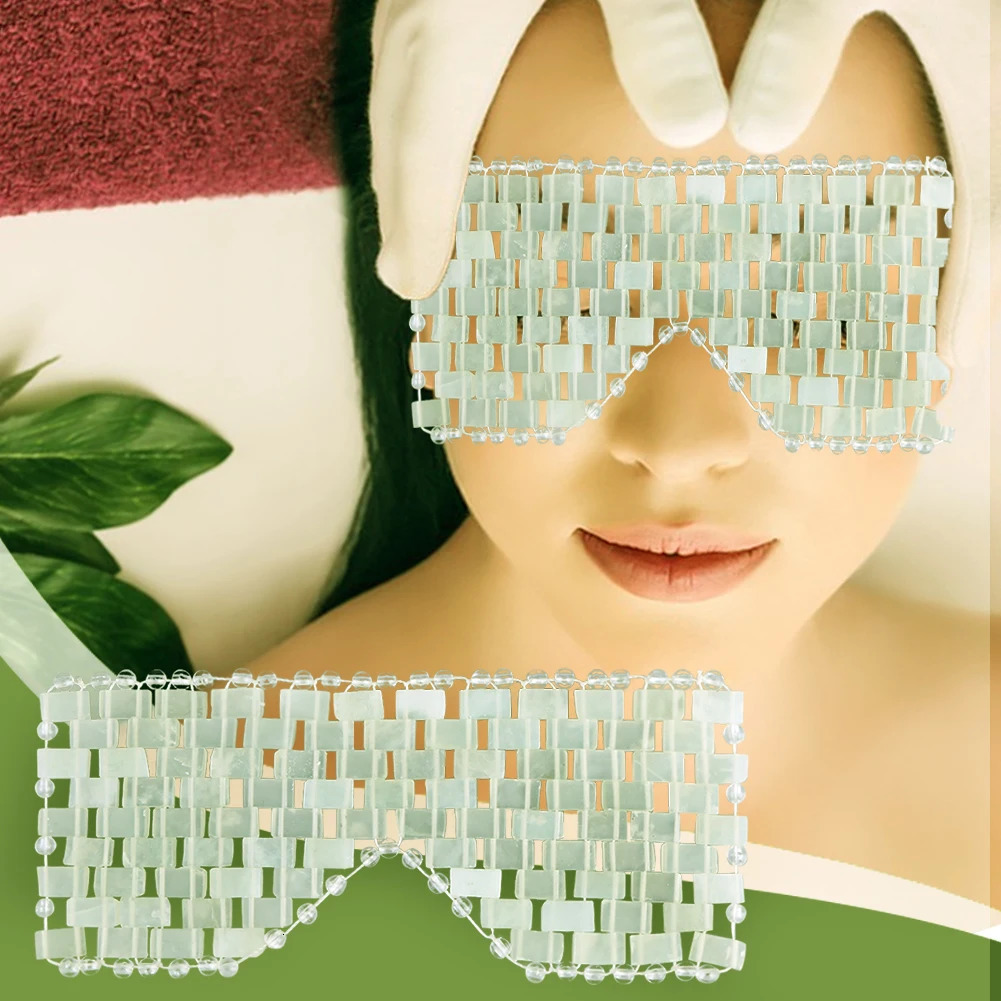 Care Jade Eye Mask Beauty Cooling Cold SPA Massager Face Skincare Massage Tool Anti Aging Spa Face Skin Care Tools 250328