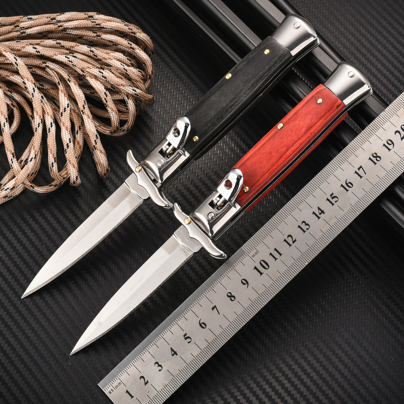AKC Mini Portable Folding Knife for Outdoor Camping Survival Tactical Knifes with Nylon Sheath Lightweight and Durable