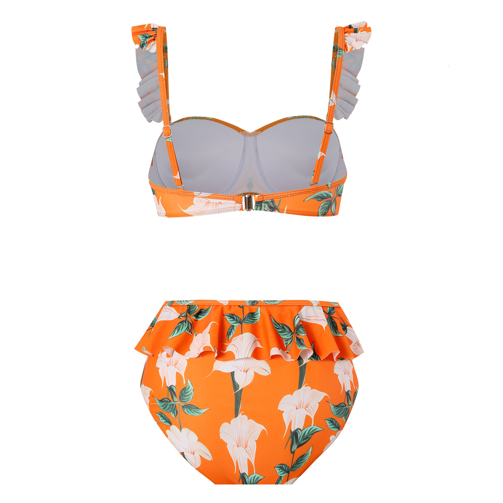 New women's split three piece set bohemian style belly covering, slimming and sexy chiffon beach skirt swimsuit