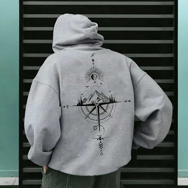 2025 High Quality Personality Trendy Cool Men Long Sleeve Hooded Sweatshirt Autumn Winter Daily Outdoor Sports Casual Sportswear W251106