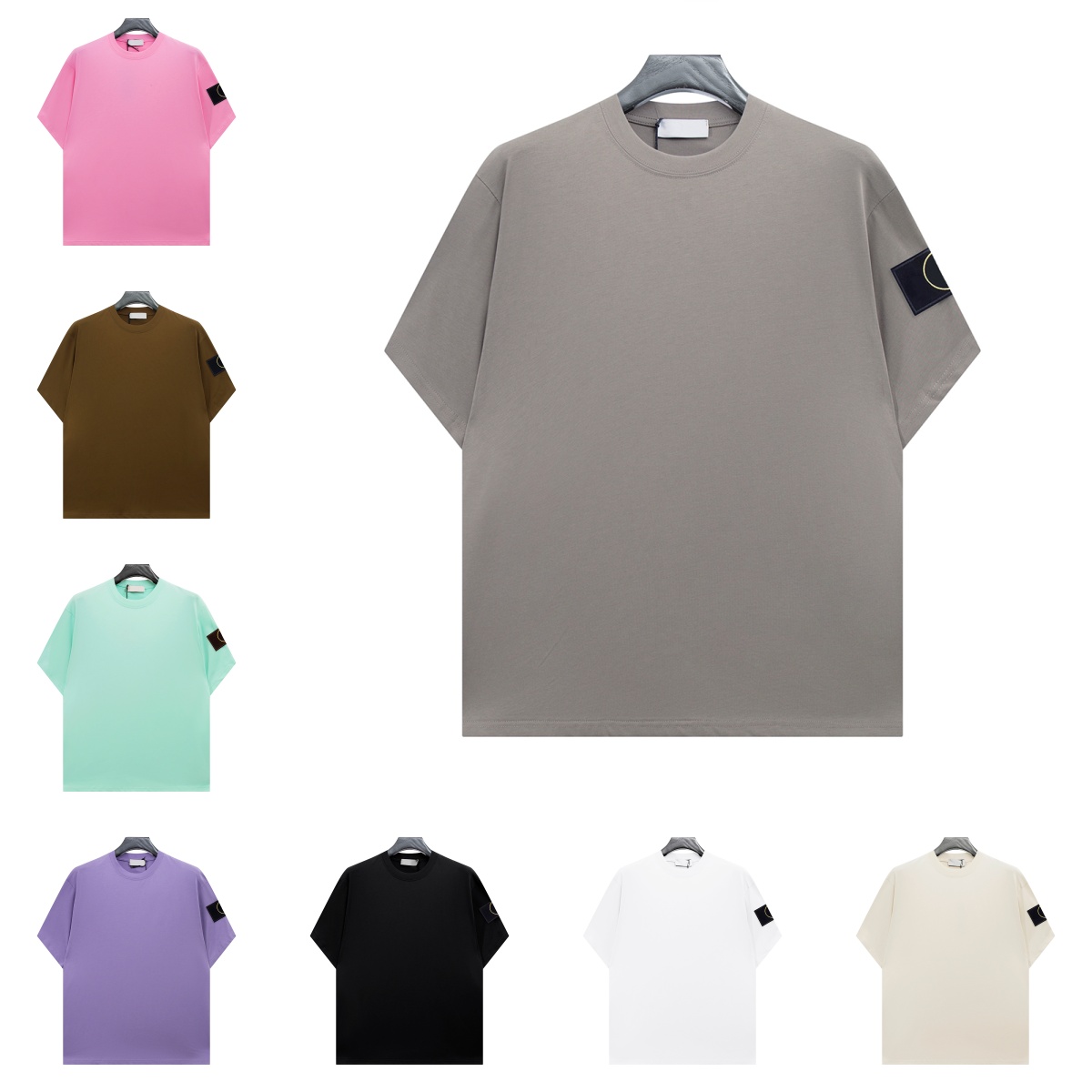 Designer Mens T-Shirts Luxury Men Tees Fashion Button Letters Pure Cotton Long Sleeved Tee Daily Dressing Top Summer Man Clothing