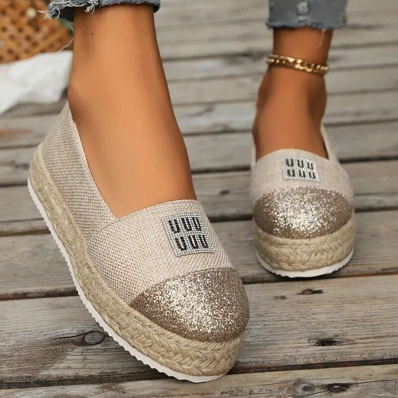 2025 New Hot selling Women's Vulcanized Round Head Shining Solid Color Designer Outdoor Platform Casual Comfortable Shoes Trendy Sandals1