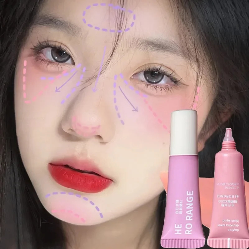 Watercolor matte liquid powder blusher makeup light natural red cream cheek moisturizing lasting velvet 5 colors 250325