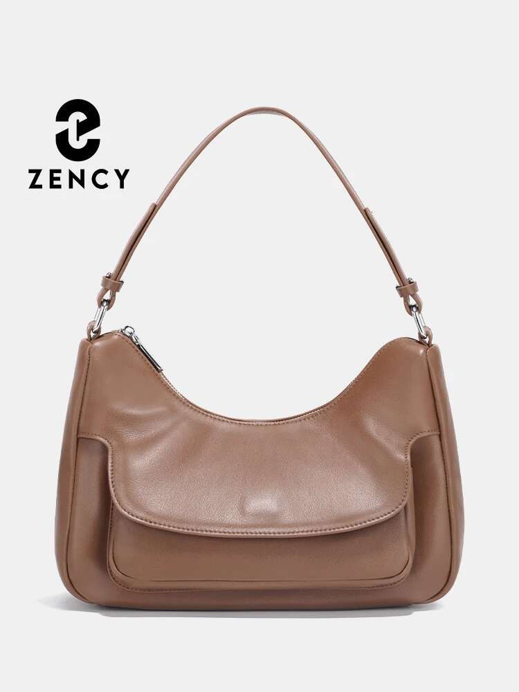 Zency Women's Fashion Hobo 100% Genuine Leather Soft Shoulder Bag Ladies Designer Handbag Crossbody Satchel Large Capacity