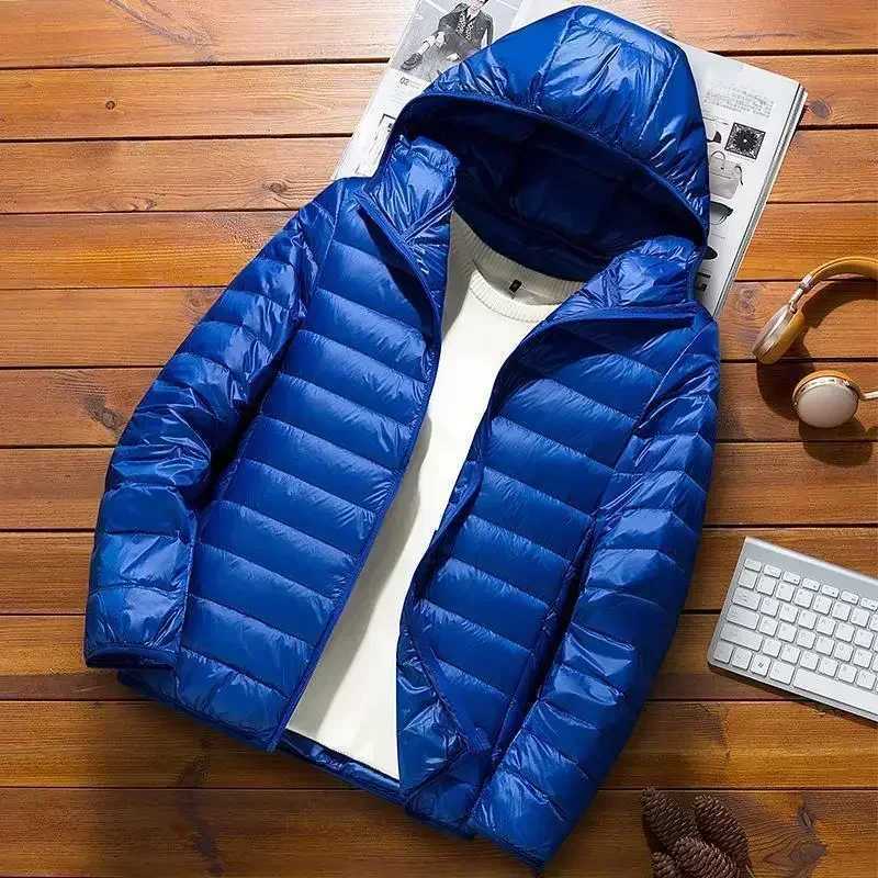 Thin Lightweight Cotton-padded Cropped Jacket Mens Autumn/winter New Style Trendy Stand Collar Youth Ultra-thin Coat X251106