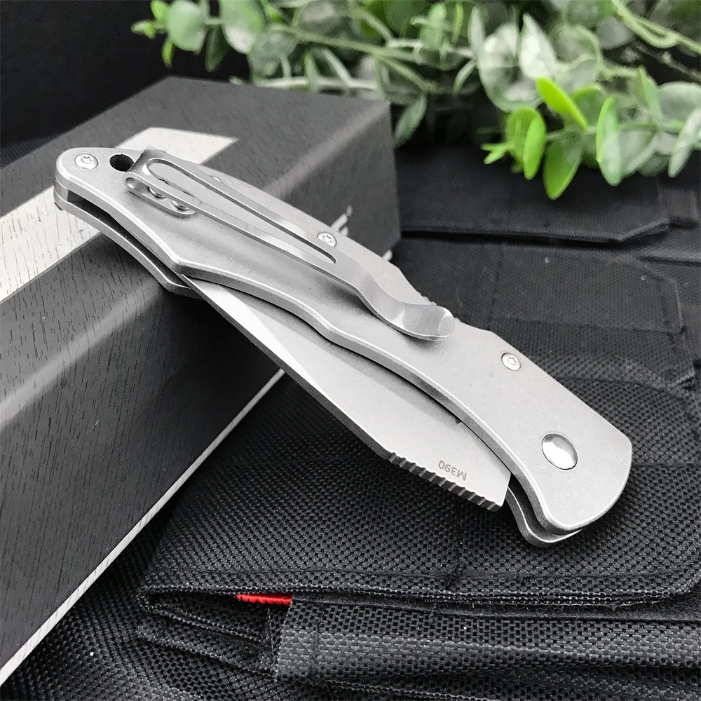 Model 10402-1 PIKA II 420 Steel Pocket Folding Knife- D2 PLAIN Edge Blade Portable Outdoor Tactical Hunting EDC Cutting Tools Self defense Rescue Kniv