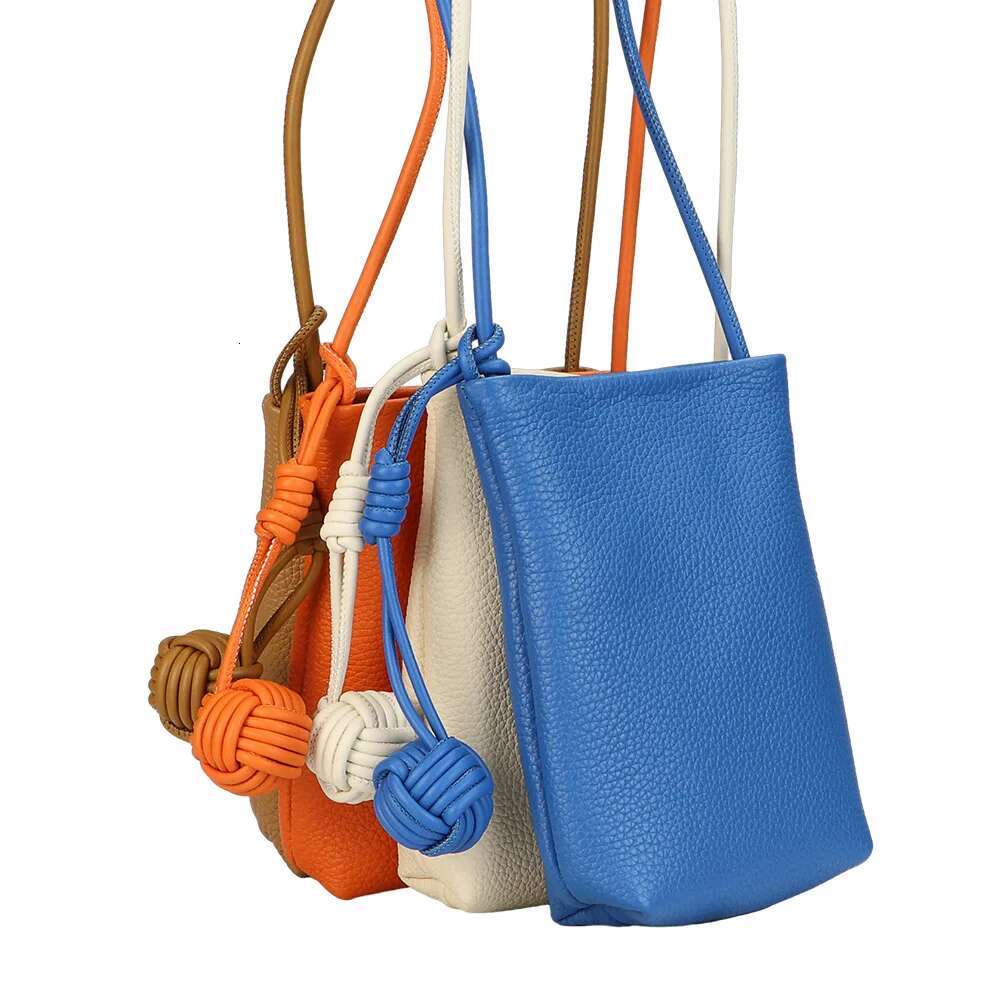 Leather Mini Korean Version First-Layer Cowhide Crossbody Shoulder Fashionable Versatile Aron Small Mobile Phone Bag