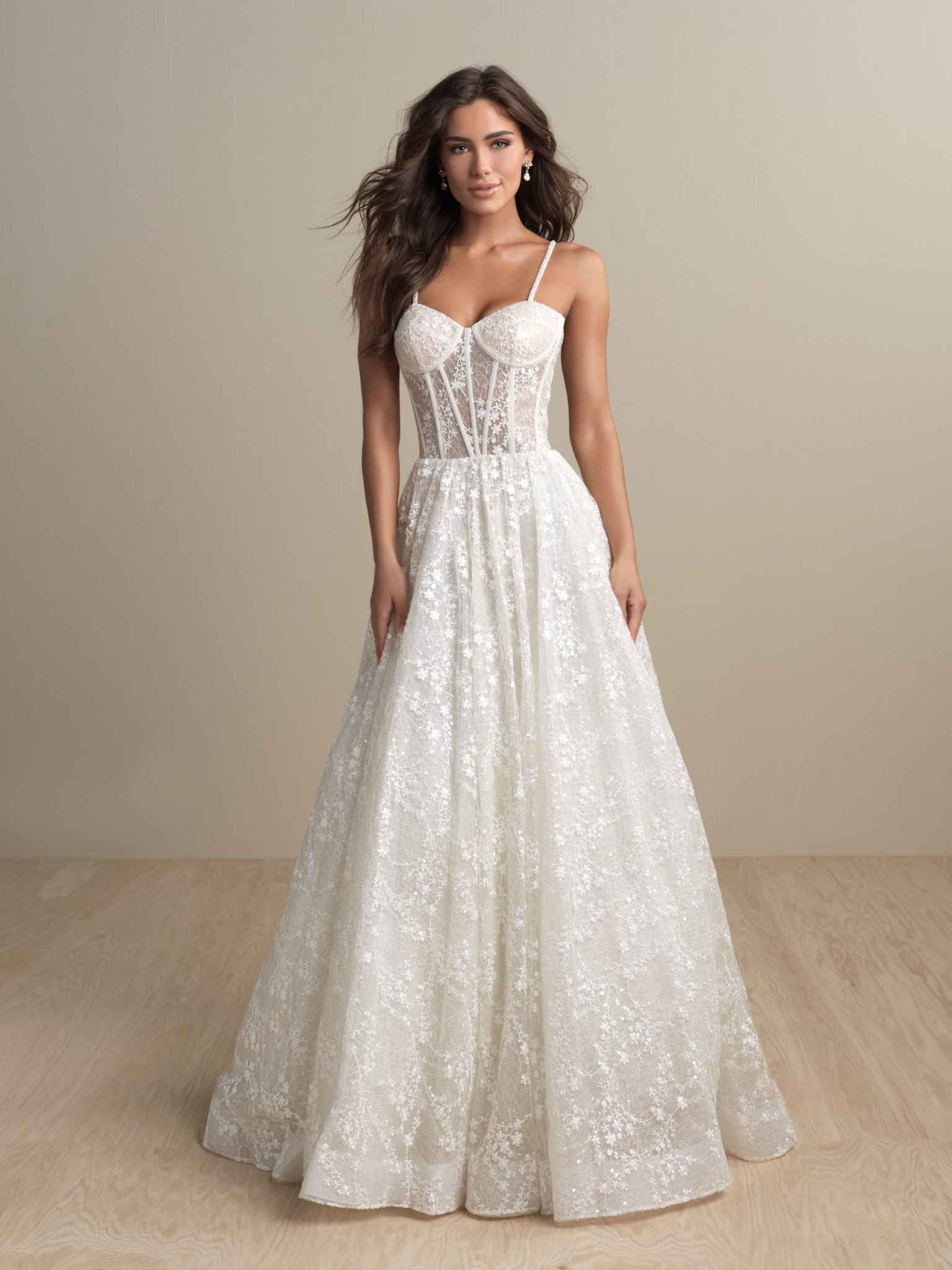 Chic Elegant A-Line Bridal Wedding Dresses With Spaghetti Strap Sleeveless Appliques Sequins Wedding Dresses Plus Size For Special Occasion Vestido de