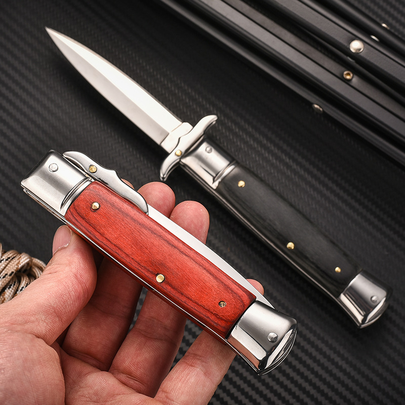 AKC Mini Portable Folding Knife for Outdoor Camping Survival Tactical Knifes with Nylon Sheath Lightweight and Durable