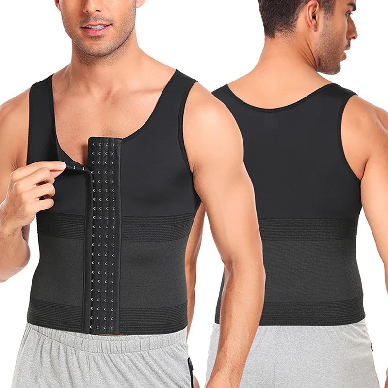 BeInShape Men Slimming Body Shaper Waist Trainer Vest Tummy Control Shapewear Compression Shirts Abdomen Slim Corset Underwear 251030