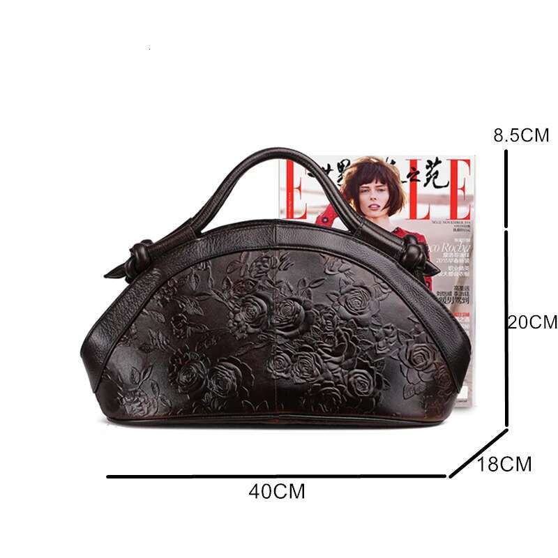 MOTAORA 2025 New Women Shoulder Genuine Leather Handbag Female Oil Wax Cowhide Retro Emed High Quality Ladies Bag