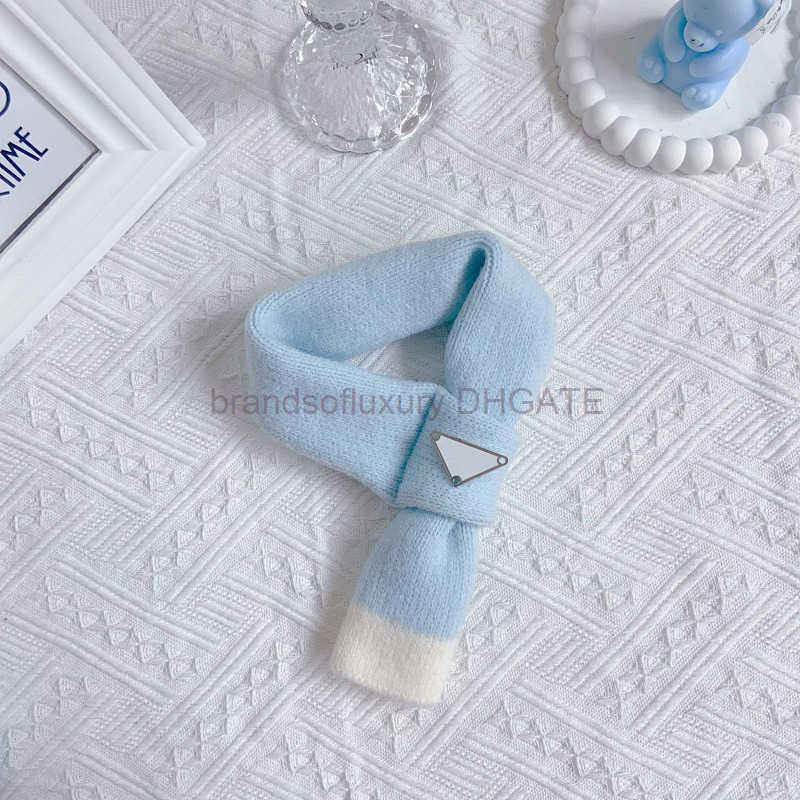 Pet supplies small dogs autumn and winter trendy brand scarves warm woolen scarves cat bibs drool bibs