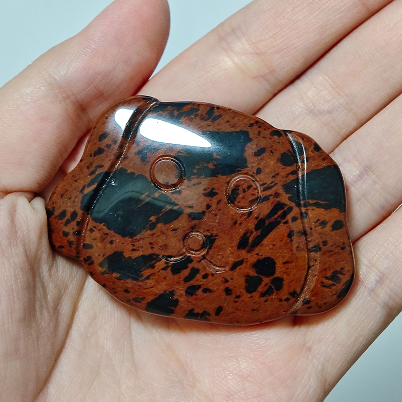 Dog-shaped peace stone, natural crystal handheld stone, basalt crystal, Regi therapy, stress-reducing thumb stone, tactile stone