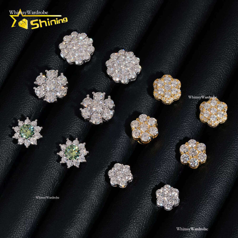 Hot Sale Fine Jewelry Screw Back Cluster GRA Certificated Women Sier Moissanite wer Stud Earrings