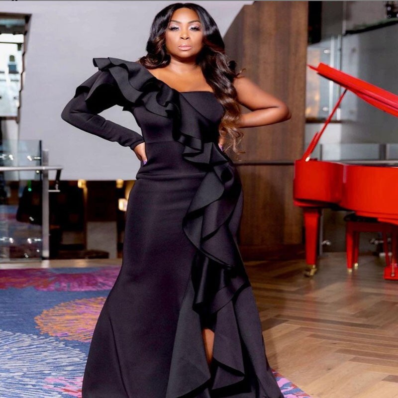 2025 New Sexy One Shoulder Slim Irregular Dress