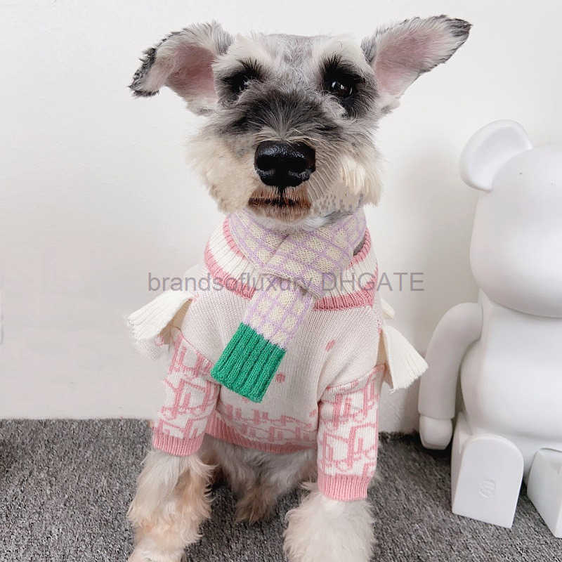 Autumn and winter new scarves cute dog decorations teddy bears Shiba Inu cats pet scarves