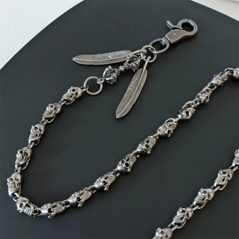 Mens Motorcyle KeyChain Jean Biker Wallet Belts Chain Skull Charm Gothic Rock Skull Pants Trousers Waist Key Mens 251103