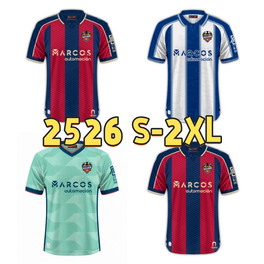 UD Soccer Jerseys Levante 25 26 Home Released 100th Anniversary of Portal de Vallejo LUD Kit Granotes Shirts The Frogs Football shirt 2025 2026 Uniform