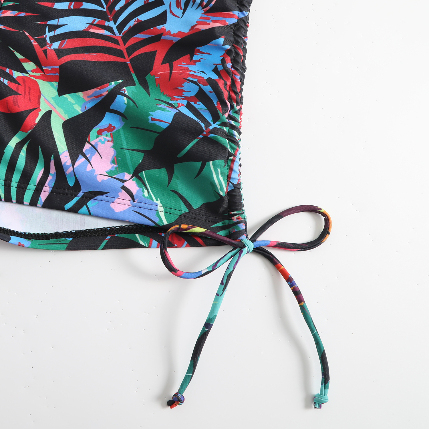 2025 beach racing snorkeling surfing suit long sleeved drawstring flat angle pants sun protection conservative swimsuit for women