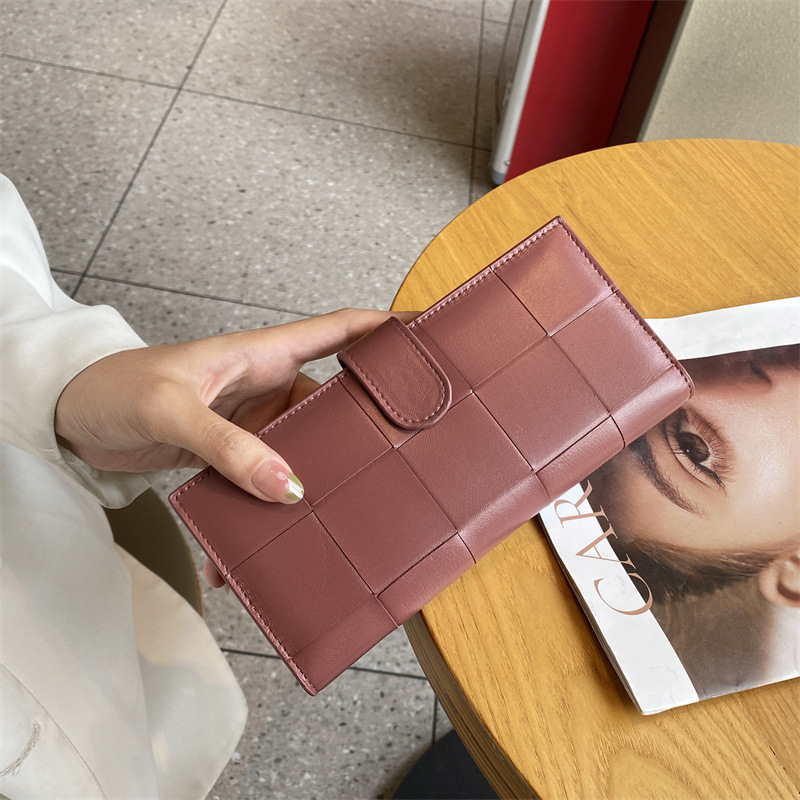 new style women's wallet fashionable lambskin wallet long genuine leather wallet multi-card slot coin purse for women