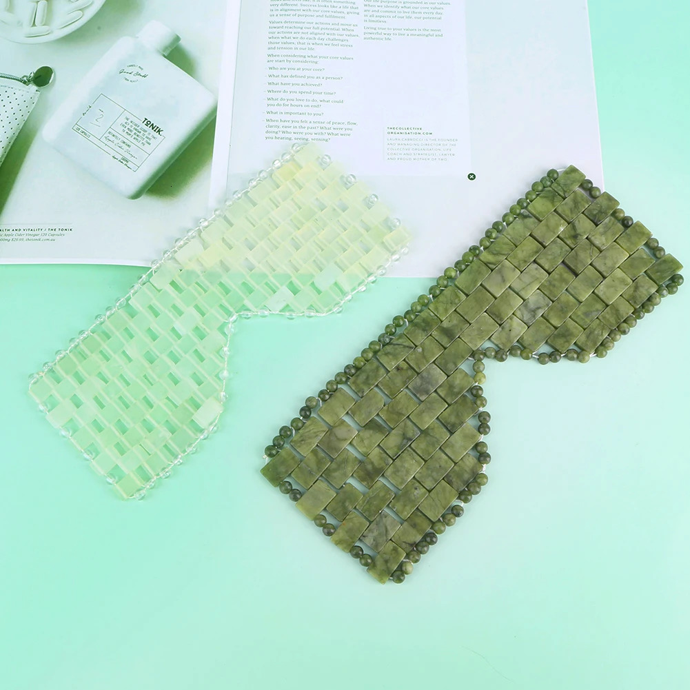 Care Jade Eye Mask Beauty Cooling Cold SPA Massager Face Skincare Massage Tool Anti Aging Spa Face Skin Care Tools 250328