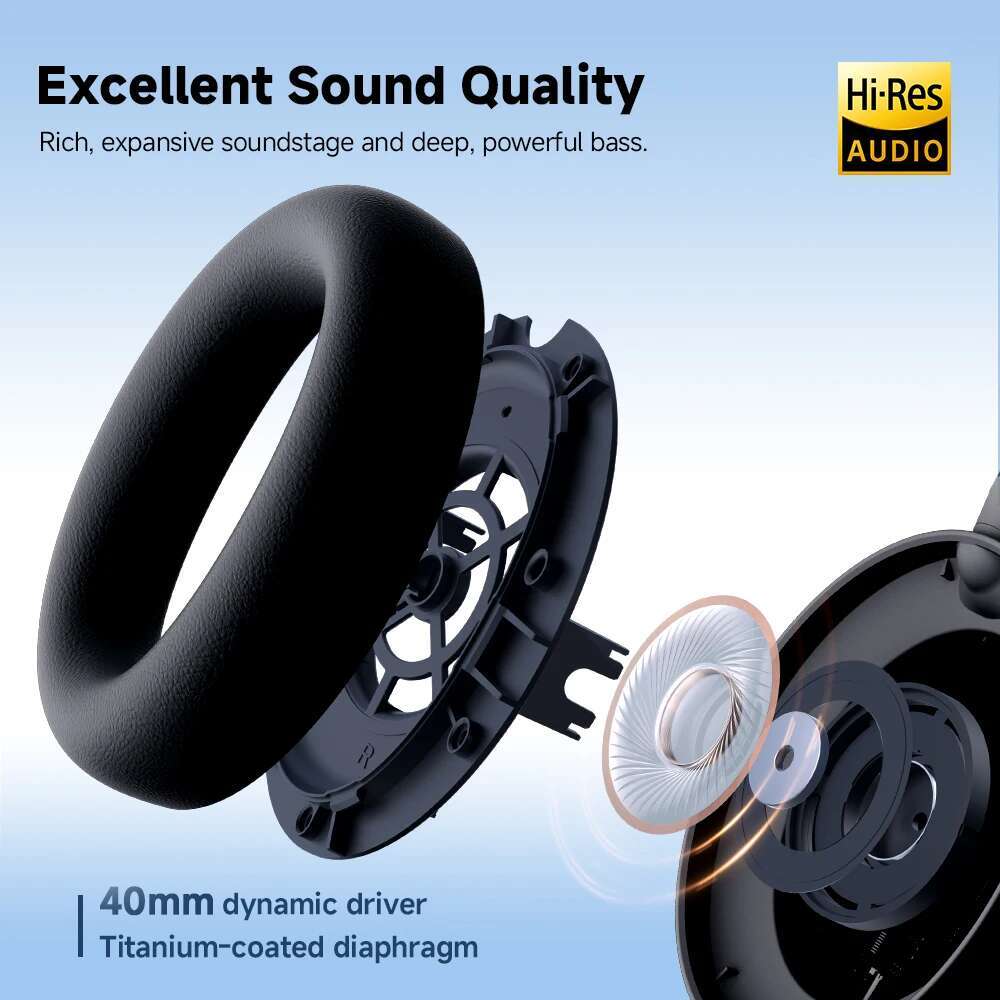 Edifier H9 Active Noise Cancelg Wireless Headphones Bluetooth 5.4 Headset Hi-Res Audio 75H Battery Life Foldable Design