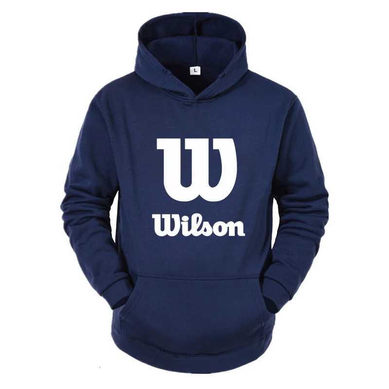 Autumn/Winter Wilson Letter Printed Fashionable Mens Casual Hoodie with Micro Elastic Fabric and Kangaroo Pocket Hoodie W251106