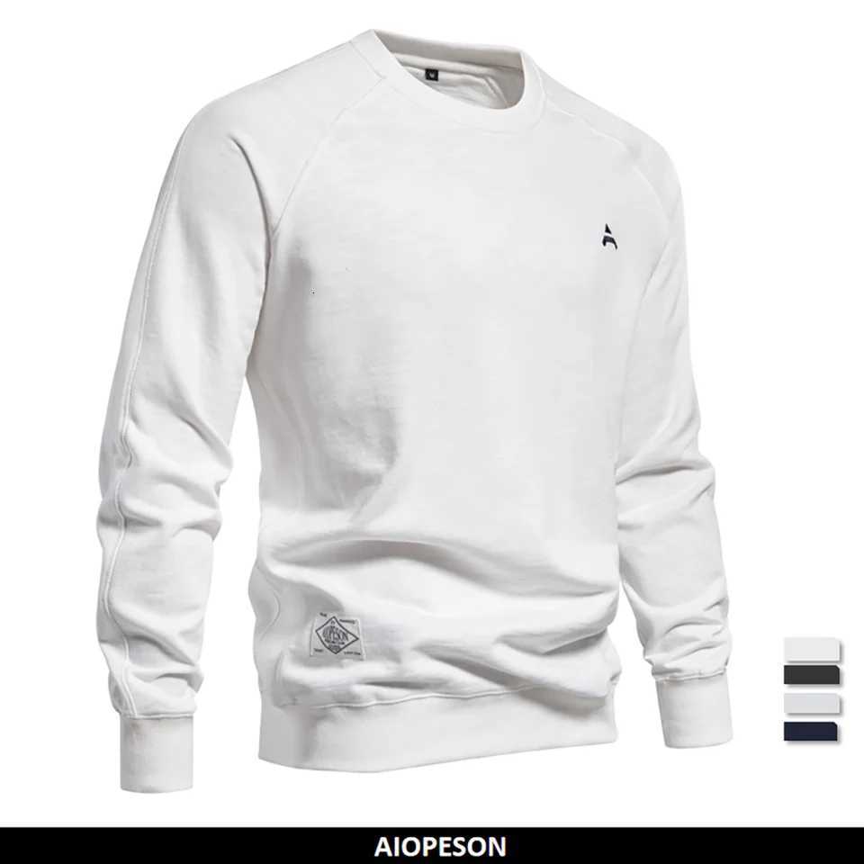 2024 New Spring Cotton Blend Sweatshirt for Men Casual Sport Design Round Neck Pullover Men W251106