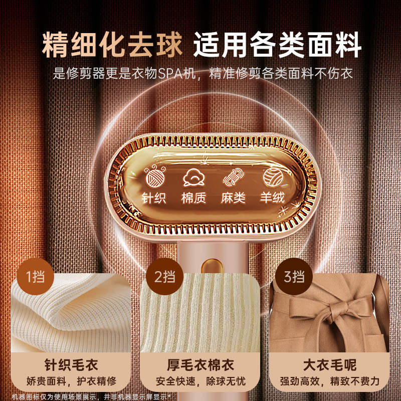 GAIATOP Fabric Shaver Larger Rechargeable Lint Remover Electric Lint Shaver with LED Display and Double Head with 6-Blades 3- 240816