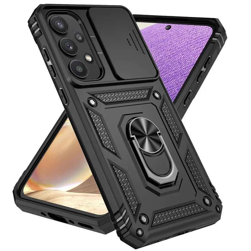 For Samsung Galaxy A14 A24 A54 A34 A05 A05S A15 A35 A55 A26 A36 A56 Case Ring Holder Shockproof Coque Lens Protect Cover