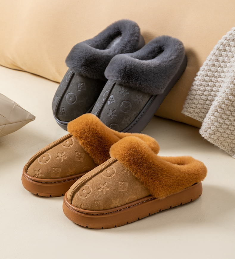 Free shipping, high-end brand home fashion, unisex couple faux leather, waterproof, anti-slip for both indoor and outdoor use, warm home, soft sole wi