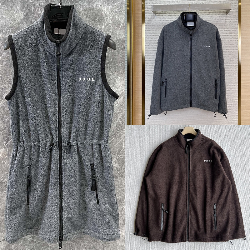 Luxury Women Fleece Jacket Designer Loose Zipper Sportswear Coat Autumn Outdoor Sports Warm Jackets