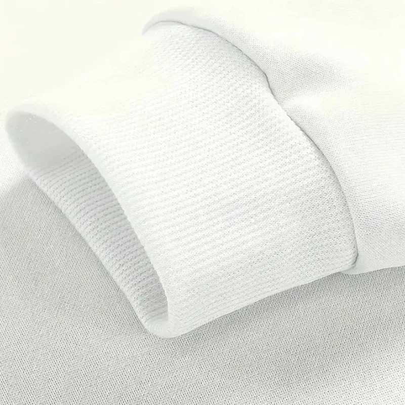 Mens Casual Loose Long Sleeve Shirt Spring Autumn O-Neck Solid Color Long Sleeve T-shirts New Male Clothes Black White W251106