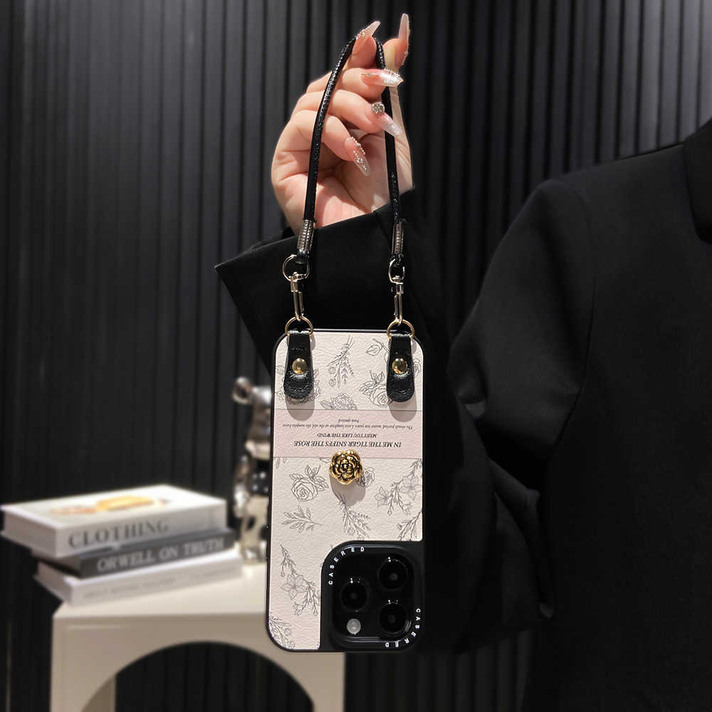 Suitable for 16/17 Pro Max Lanyard Phone Case iPhone 12/13/14/15 Crossbody Shockproof Protective Case J251202