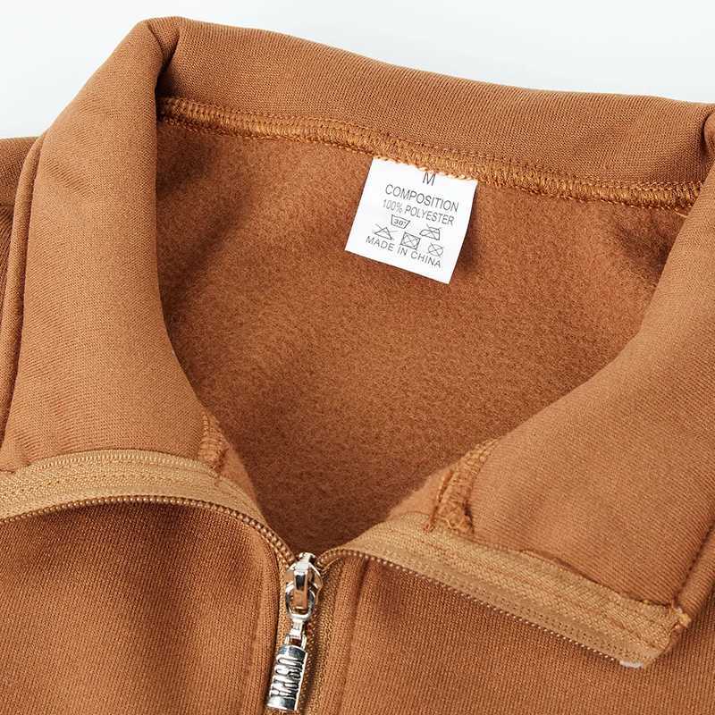 New Fashionable Mens Jacket Long-sleeved Sweatshirt Oversize Zipper Hoodie Street Sweatshirt Baggy Mens Hoodie Casual W251106