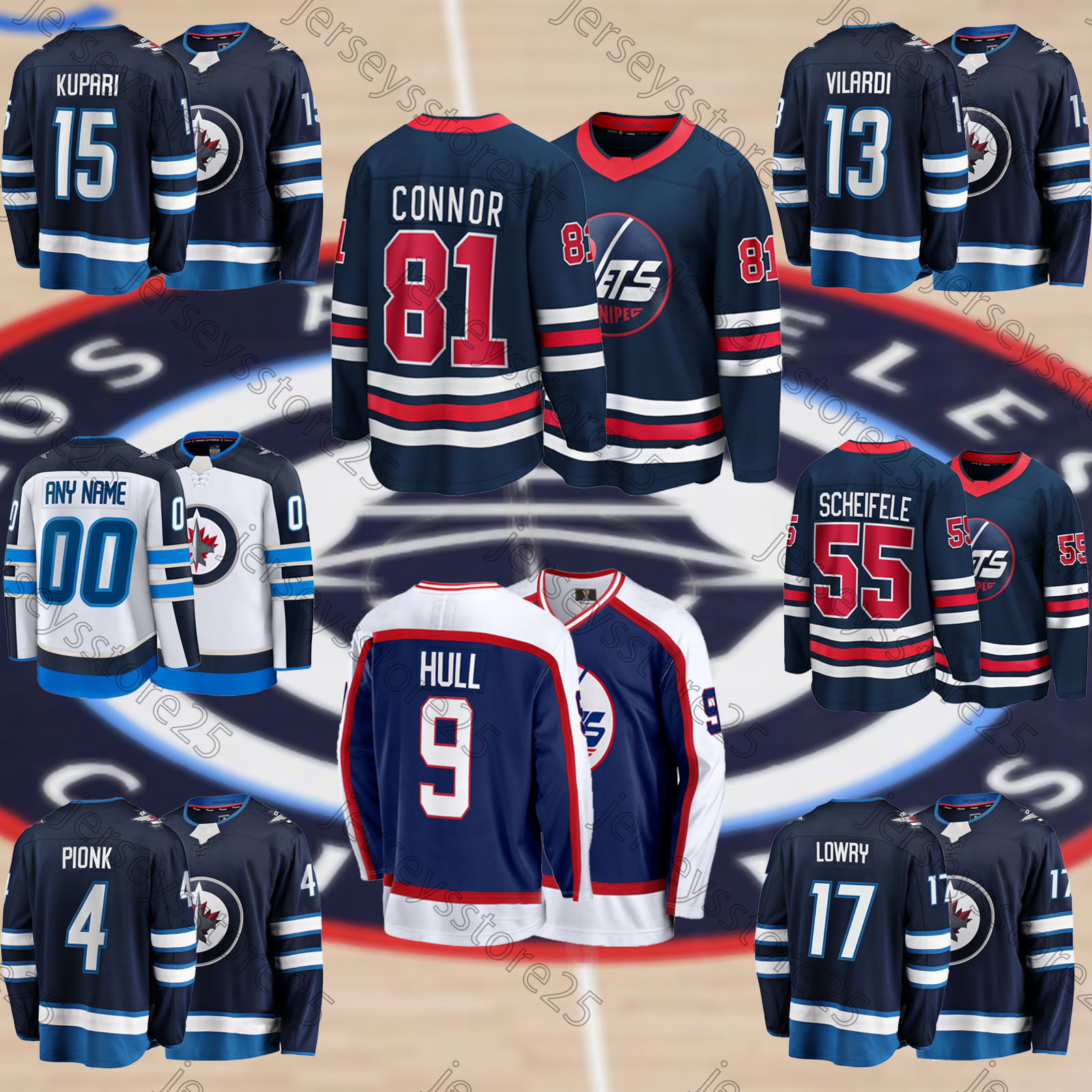 #55 Mark Scheifele Hockey Jerseys Winnipeg Jet Jersey Nino Niederreiter Alex Iafallo Mason Appleton Samberg Colin Miller Logan Stanley Morgan Barron Kyle Connors