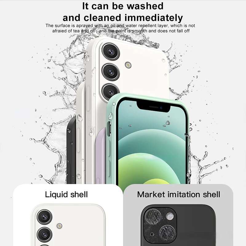 Soft Liquid Silicone Phone Case Cover For Samsung Galaxy S24 S 24 S23 S22 Ultra Plus S23Ultra S24Ultra Cases