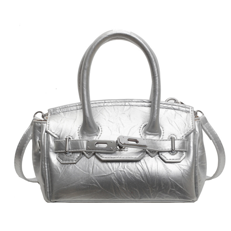 2025S Designer Women S Bag Korean Fashion Handheld Women S Bag Summer New Collection Simple Texture Single Shoulder Kelly Bag Niche Design Diagonal Cr