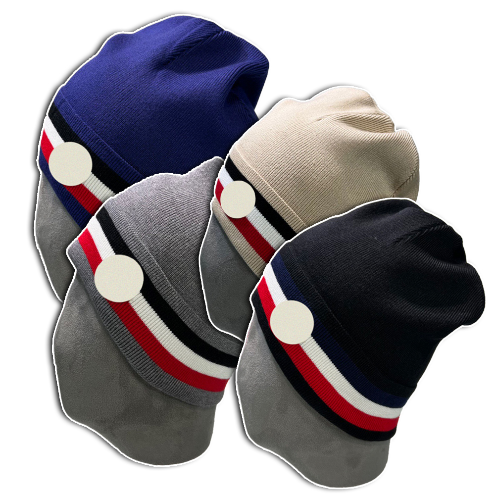 Beanie Men and Women Designer Knitted Winter Hat Fall Thermal Skullcap Ski Trip Classic Beanies Brown Black Grey Khaki for Warmth